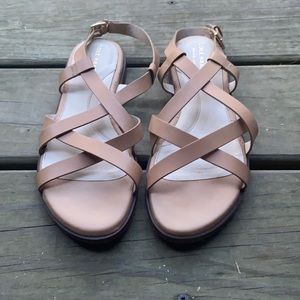 Cole Hann Grand 360 flat, nude sandals
